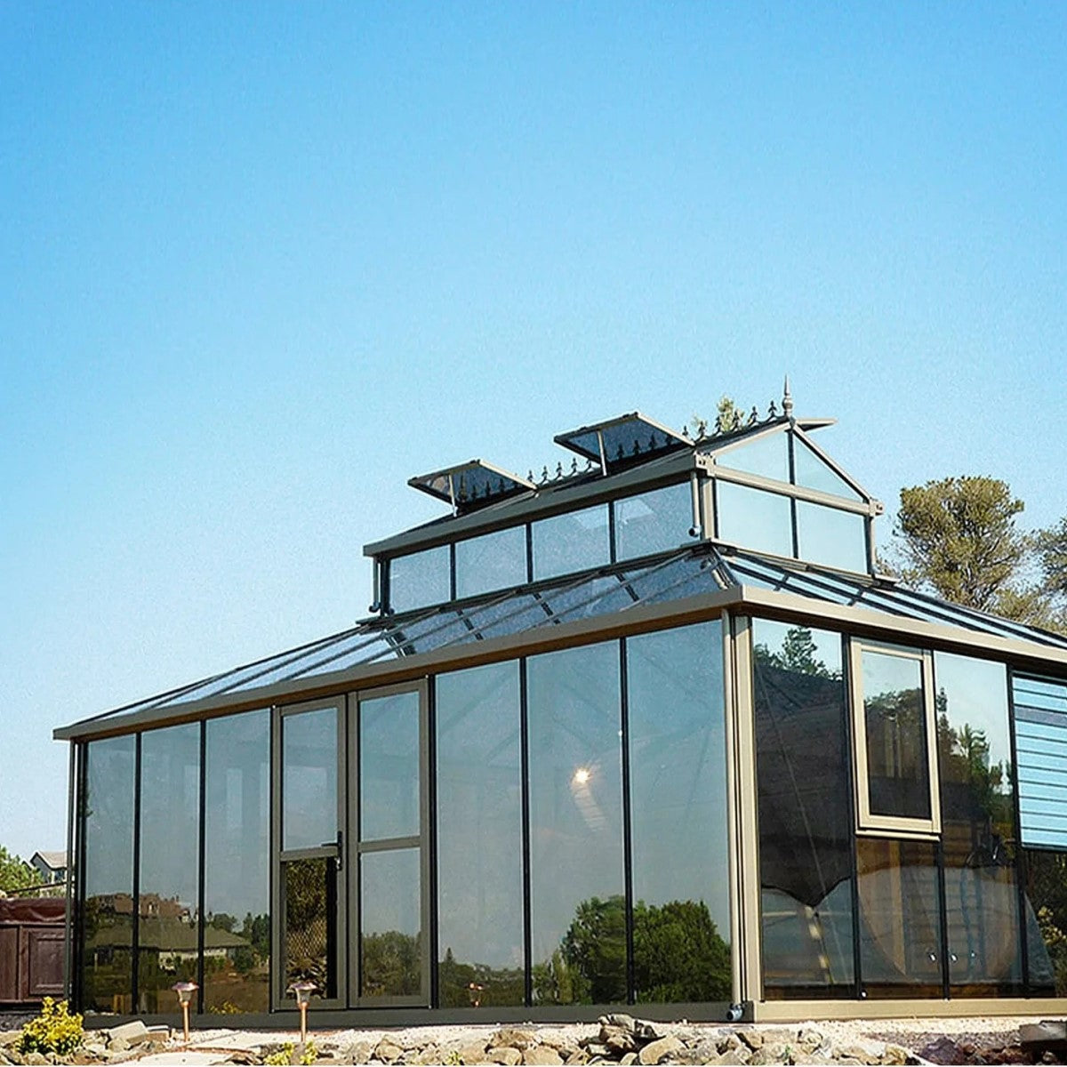 Janssens | Cathedral Victorian Glass Greenhouse Kit With 4mm Tempered Glass Glazing