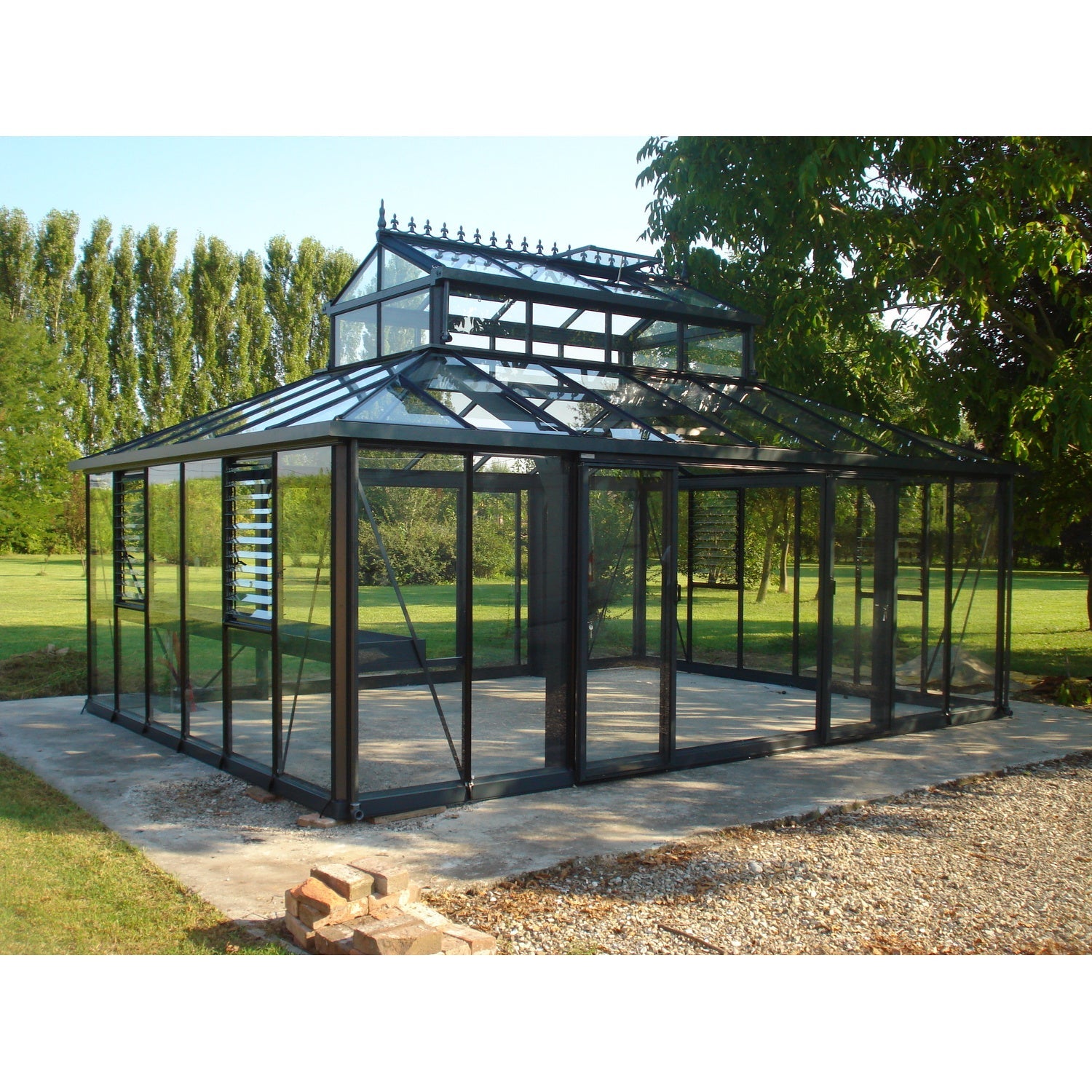 Janssens | Cathedral Victorian Glass Greenhouse Kit With 4mm Tempered Glass Glazing