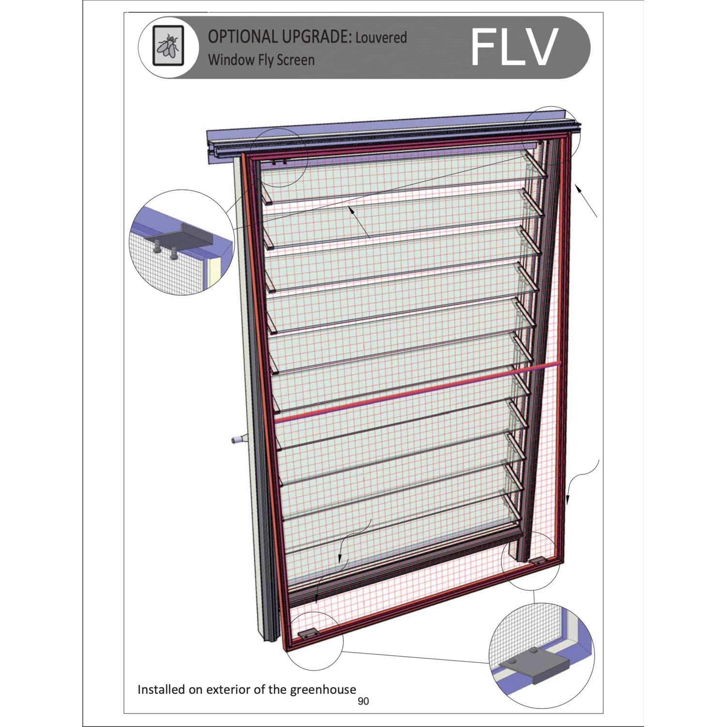 Janssens | Louvered Window Fly Screen