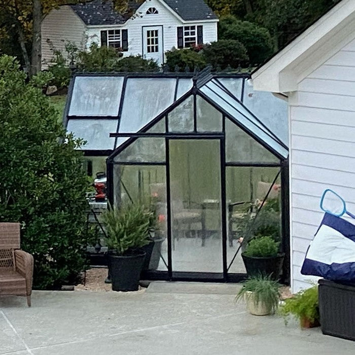 Janssens | 10x13x8 ft Junior Orangerie Glass Greenhouse Kit With 4mm Tempered Glass Glazing