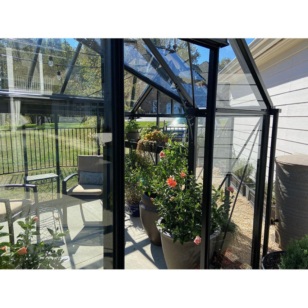 Janssens | 10x13x8 ft Junior Orangerie Glass Greenhouse Kit With 4mm Tempered Glass Glazing
