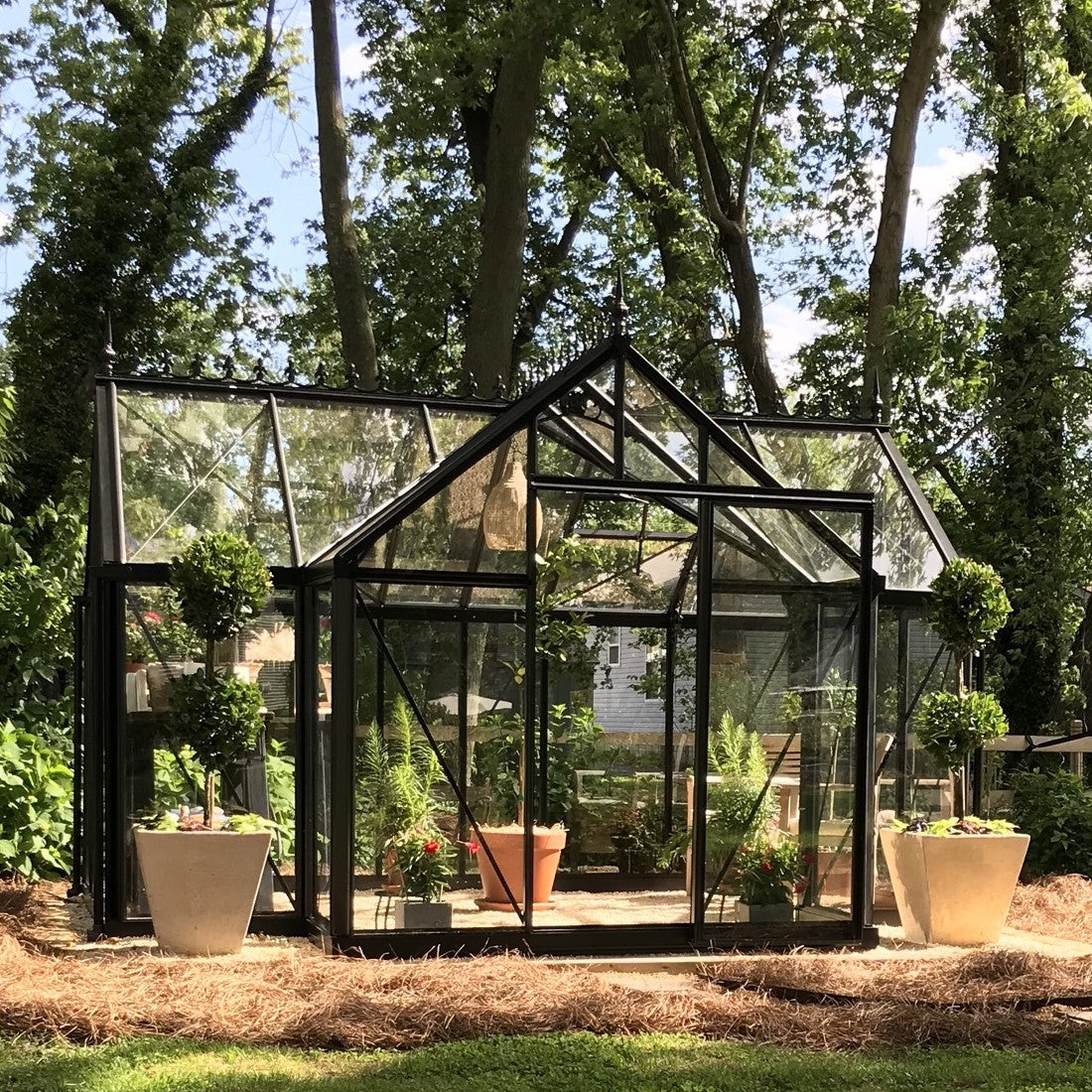 Janssens | 10x13x8 ft Junior Orangerie Glass Greenhouse Kit With 4mm Tempered Glass Glazing