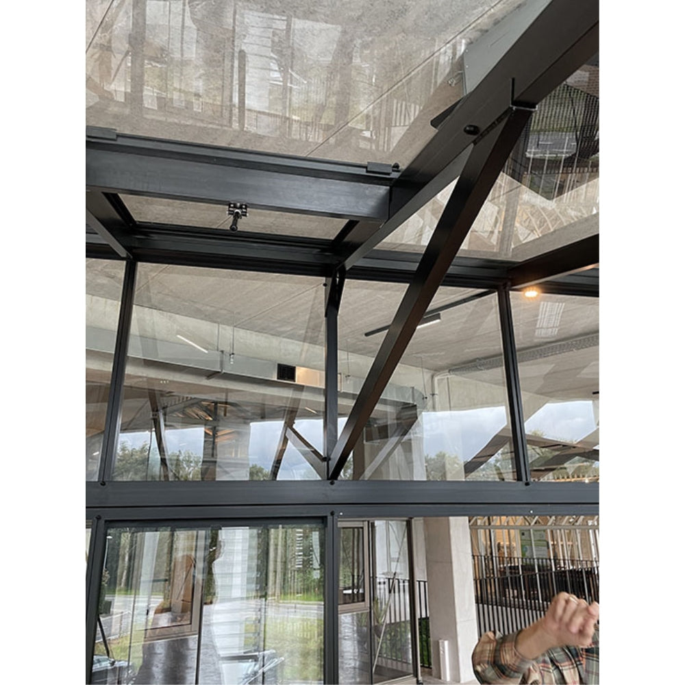 Janssens | 8x10x6.5 ft Modern M23 Pent Roof Glass Greenhouse Kit With 4mm Tempered Glass Glazing