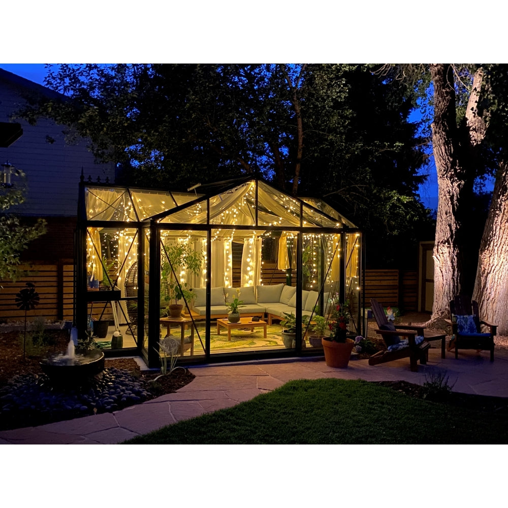 Janssens | 13x16x9 ft Royal Orangerie Glass Greenhouse Kit With 4mm Tempered Glass Glazing