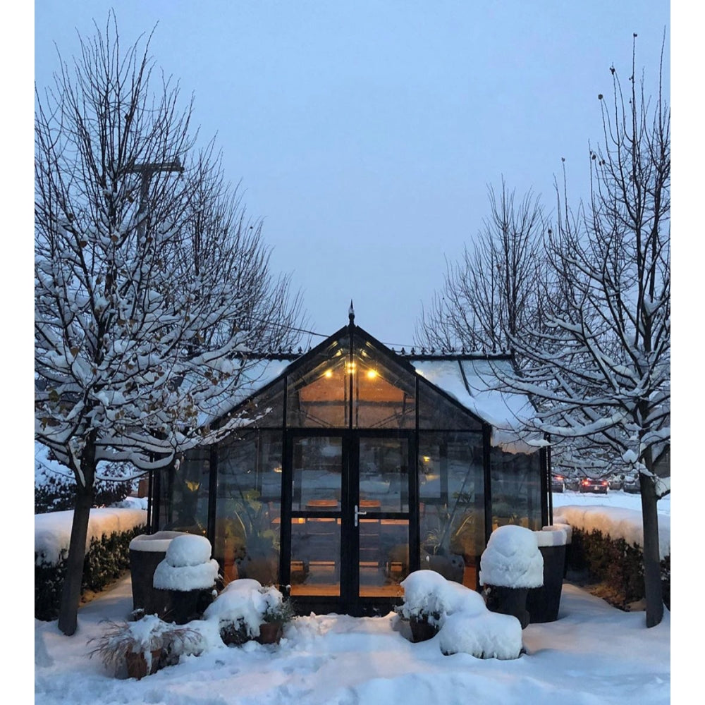 Janssens | 13x16x9 ft Royal Orangerie Glass Greenhouse Kit With 4mm Tempered Glass Glazing