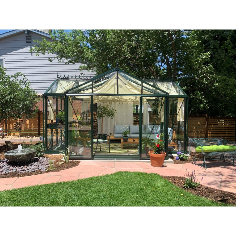 Janssens | 13x16x9 ft Royal Orangerie Glass Greenhouse Kit With 4mm Tempered Glass Glazing