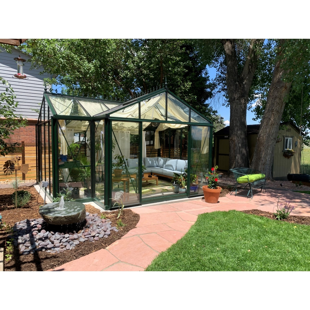 Janssens | 13x16x9 ft Royal Orangerie Glass Greenhouse Kit With 4mm Tempered Glass Glazing