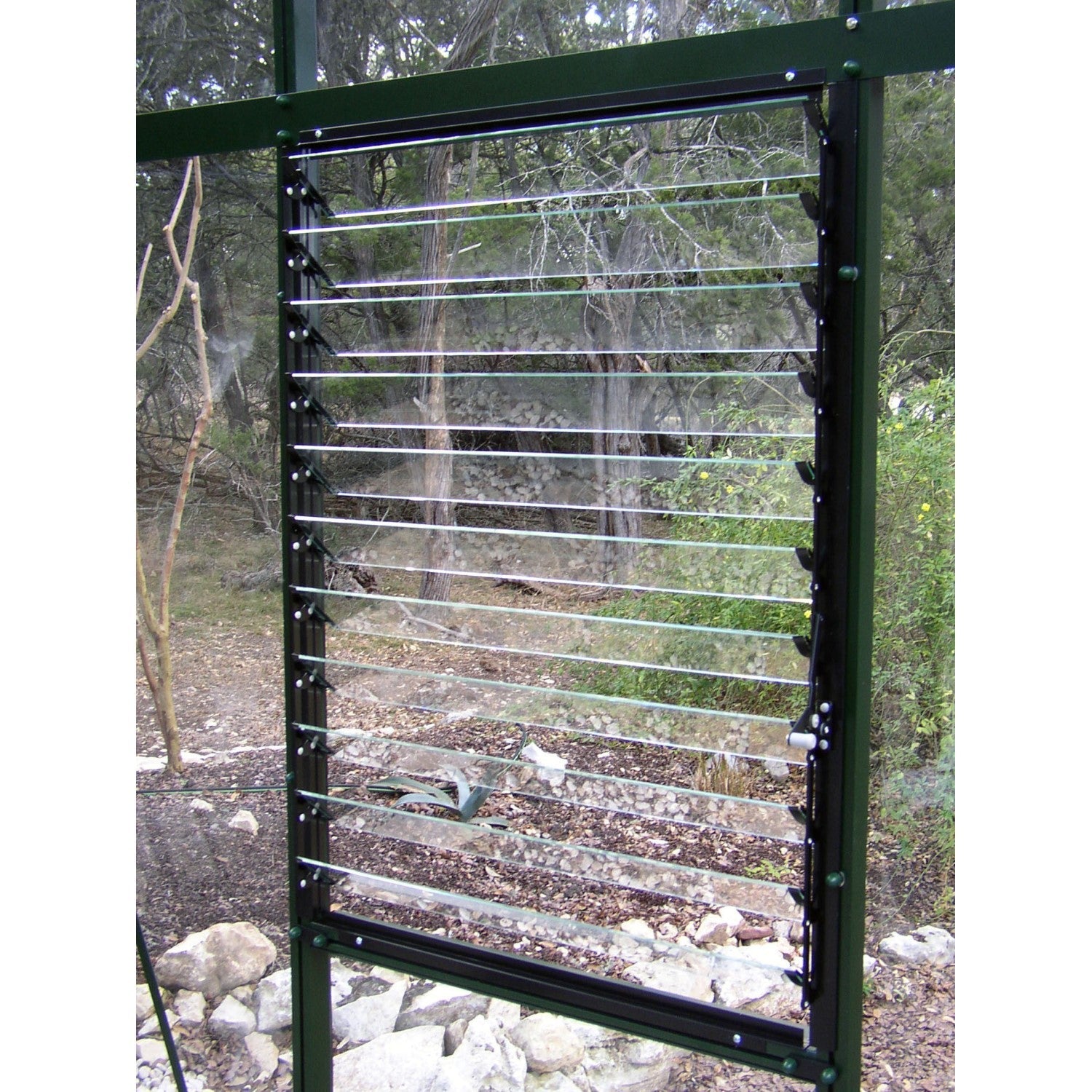 Janssens | 8x10x6.5 ft Modern M23 Pent Roof Glass Greenhouse Kit With 4mm Tempered Glass Glazing