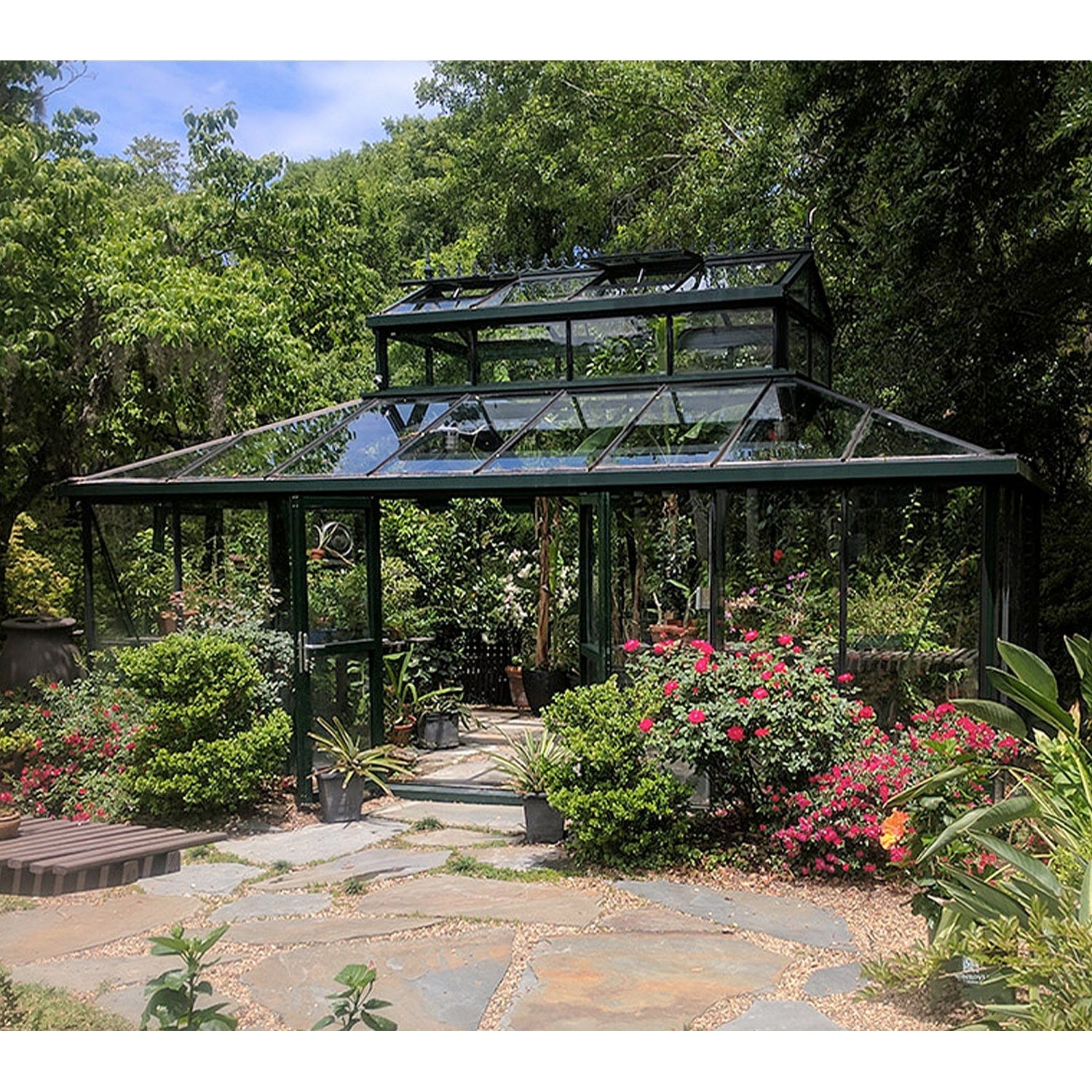 Janssens | Cathedral Victorian Glass Greenhouse Kit With 4mm Tempered Glass Glazing