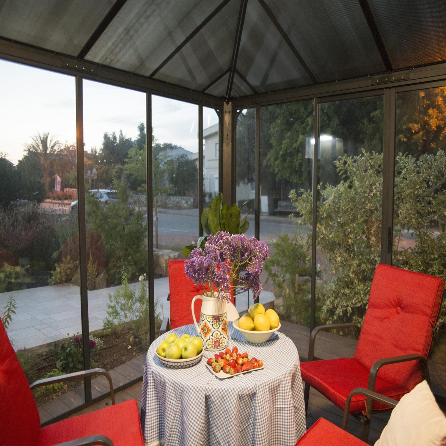 Palram - Canopia | Ledro Enclosed Gazebo - Gray/Bronze